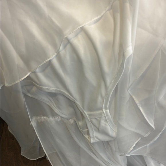 Mac Duggal White Ruffled A-line Wedding Dress - Picture 5 of 10